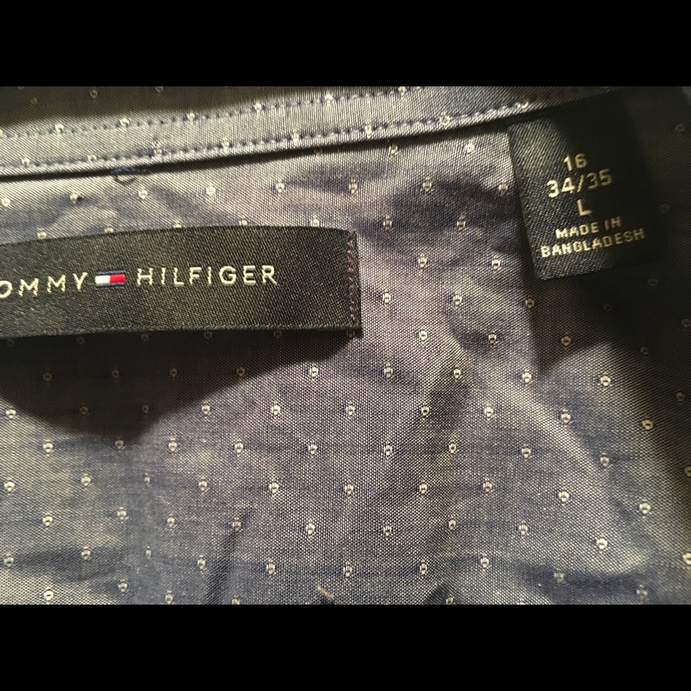 Blue men’s dress shirt